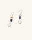 Blue Gemstone Pearl Earrings(水影蓝色宝石珍珠耳环)