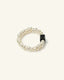 Black Agate & Pearl Ring, front view