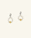 Rice Pearl & Sterling Silver Earrings, front view
