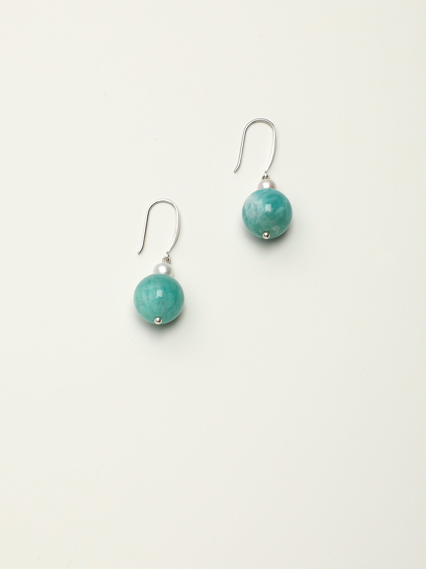 The Aegean Amazonite and Solitaire Pearl Drops