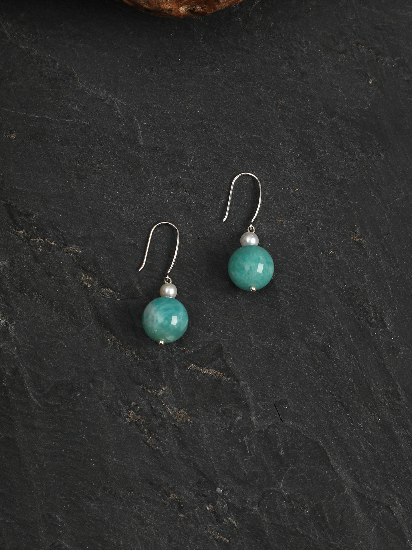 The Aegean Amazonite and Solitaire Pearl Drops