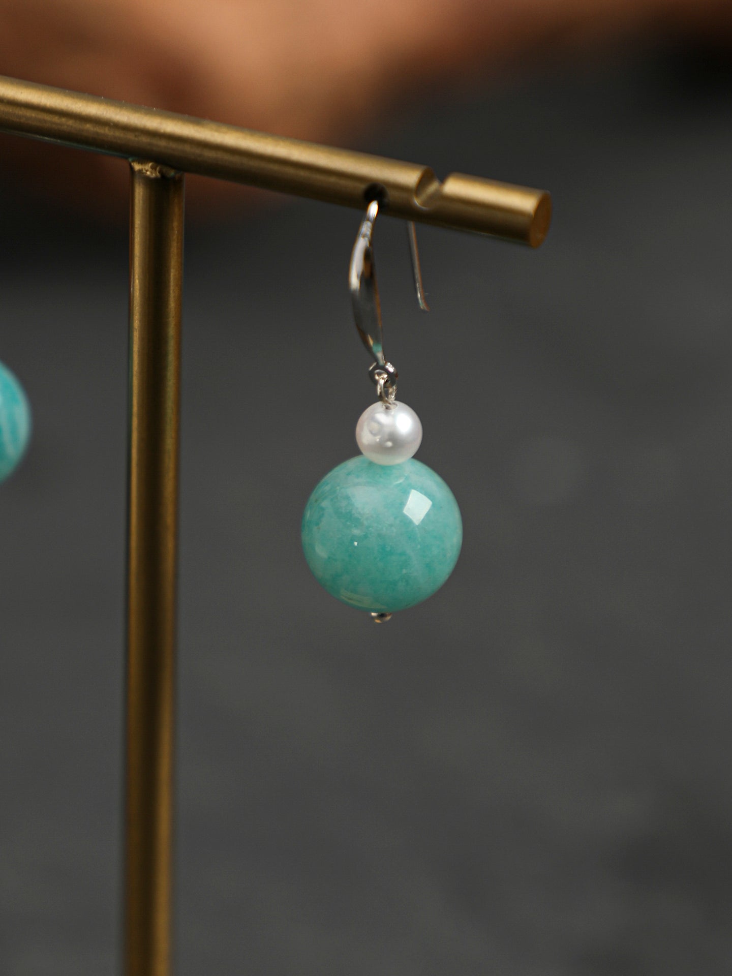 The Aegean Amazonite and Solitaire Pearl Drops