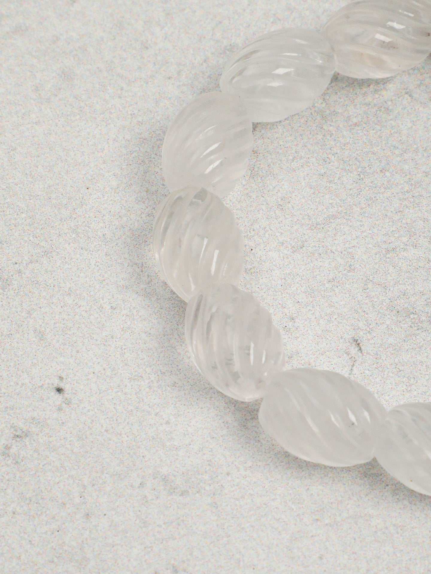 "Luna" Grey Pearl & Carved Quartz Bracelet