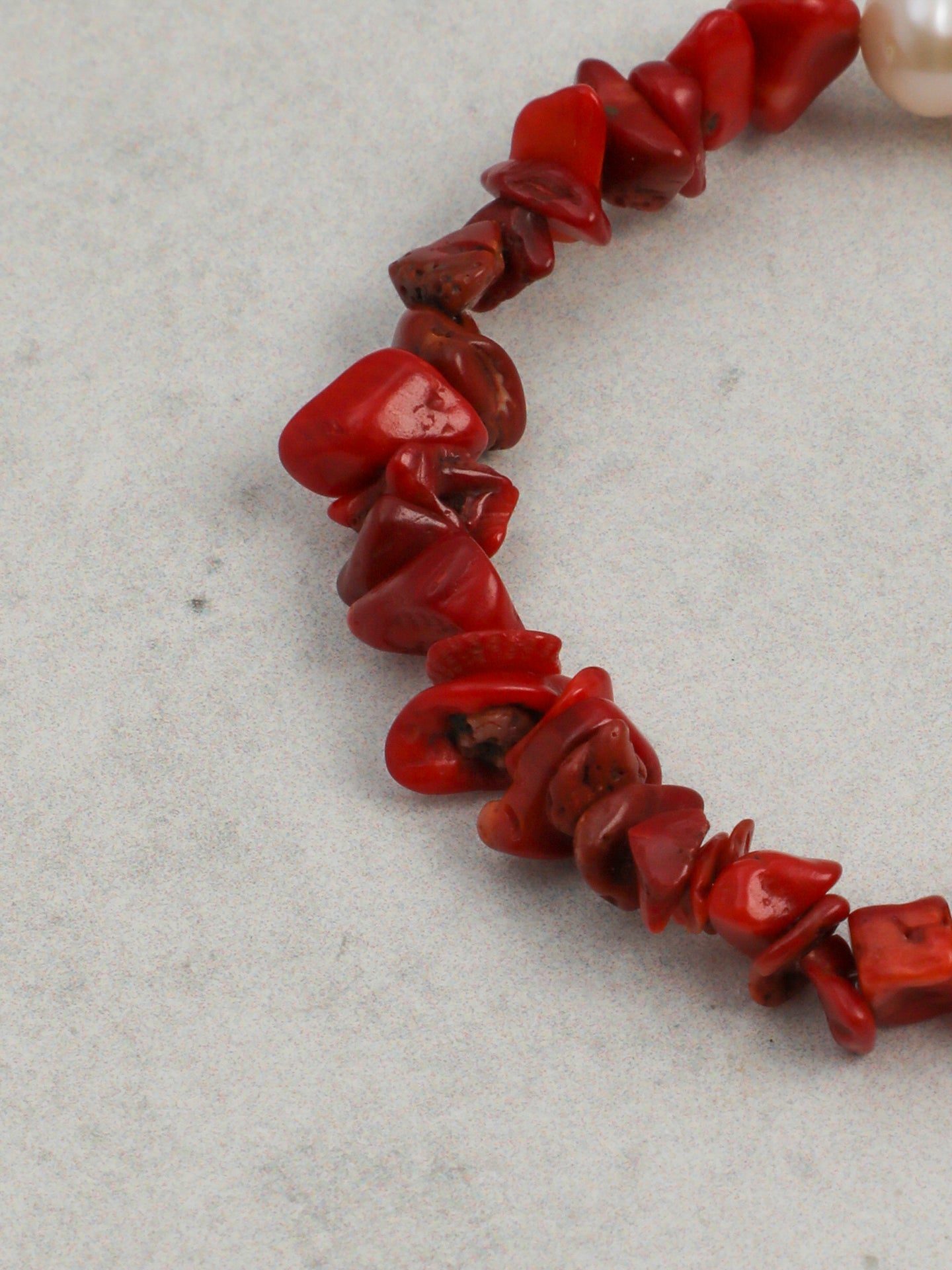 The Riviera Crimson Coral and Baroque Pearl Strand