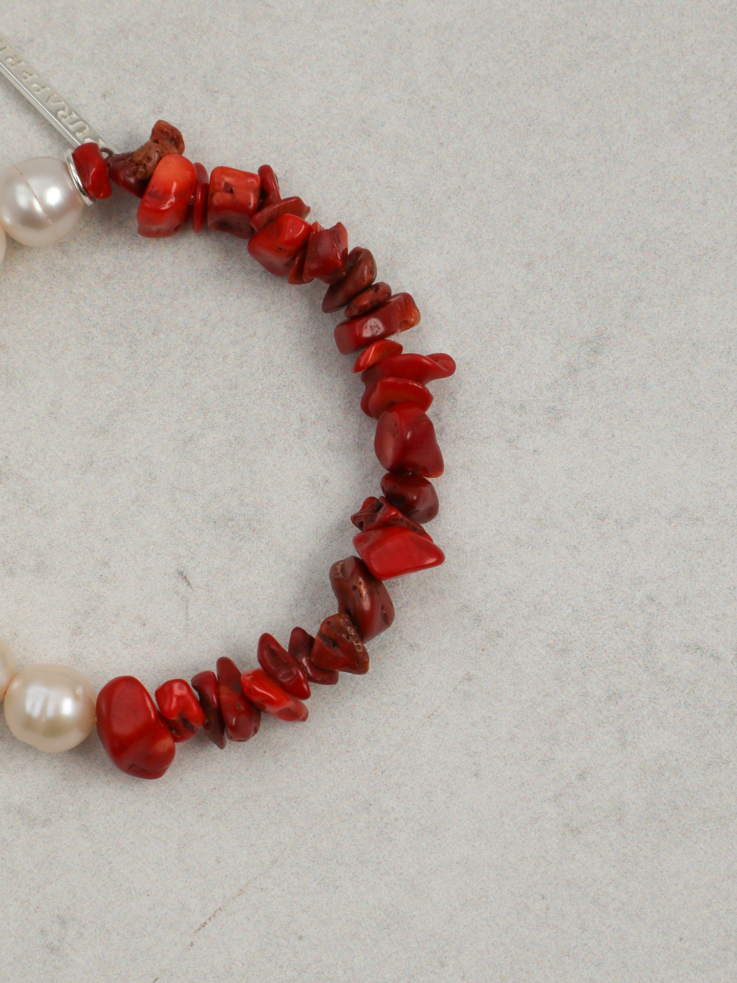 The Riviera Crimson Coral and Baroque Pearl Strand