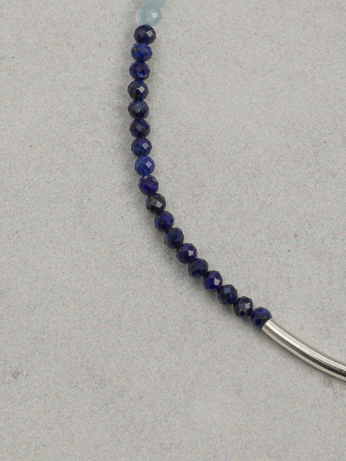 "Astra" Lapis & Aquamarine Triple Wrap Bracelet