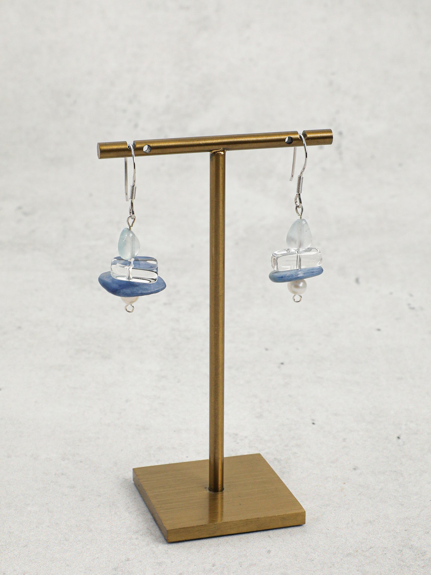 The Horizon Kyanite and Aquamarine Drop Earrings