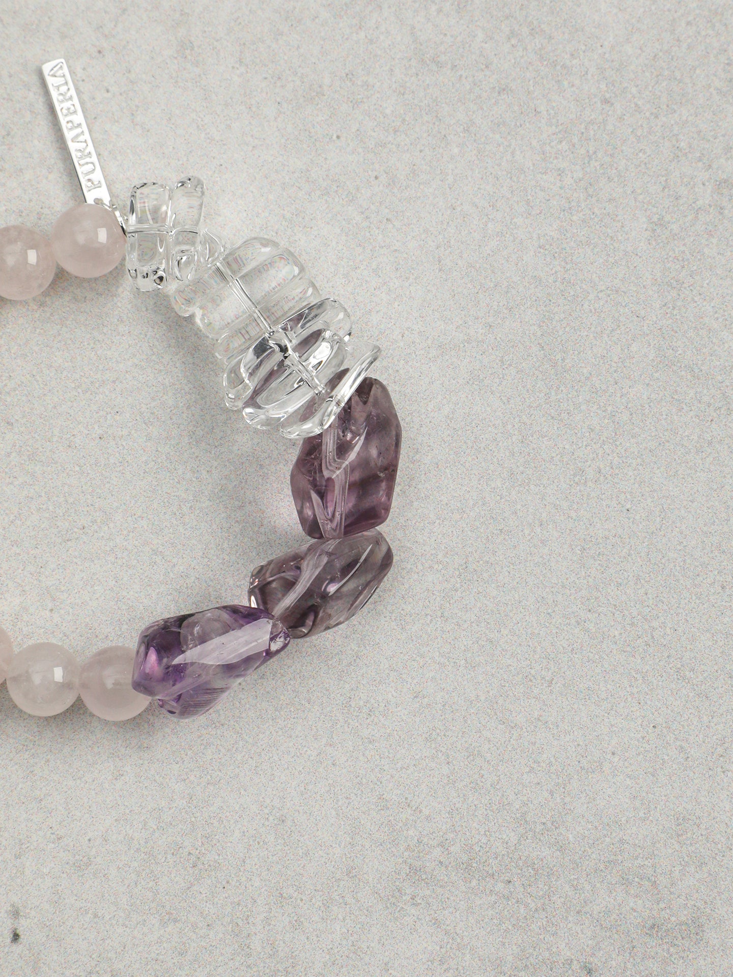 Amethyst & Rose Quartz Healing Crystal Bracelet