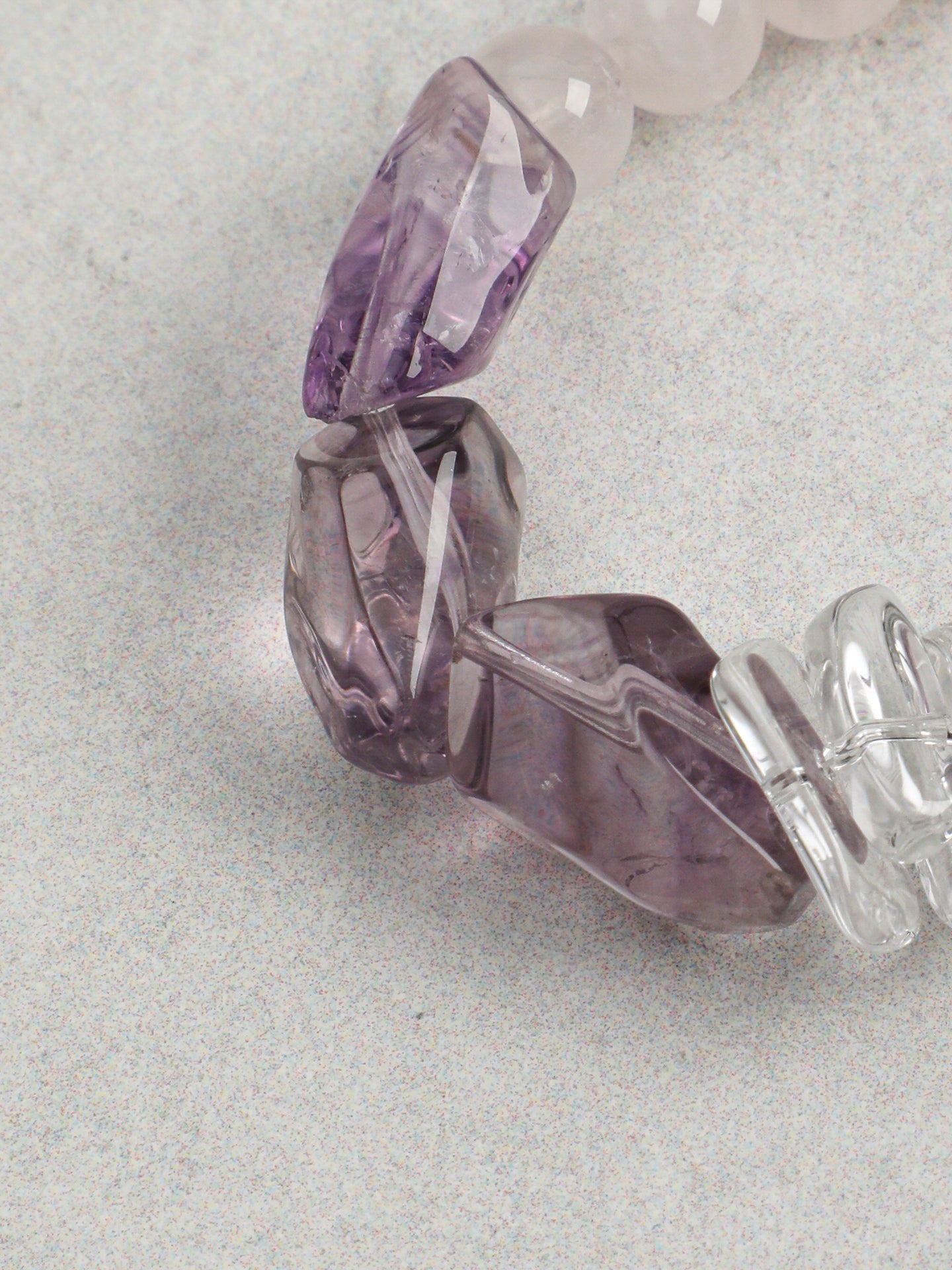 Amethyst & Rose Quartz Healing Crystal Bracelet