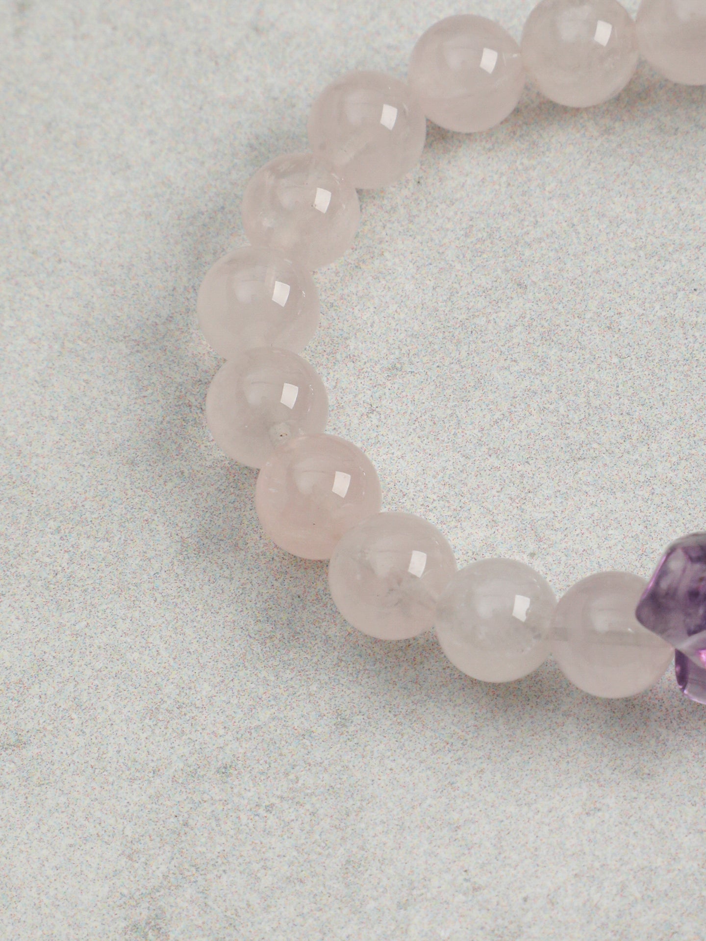 Amethyst & Rose Quartz Healing Crystal Bracelet
