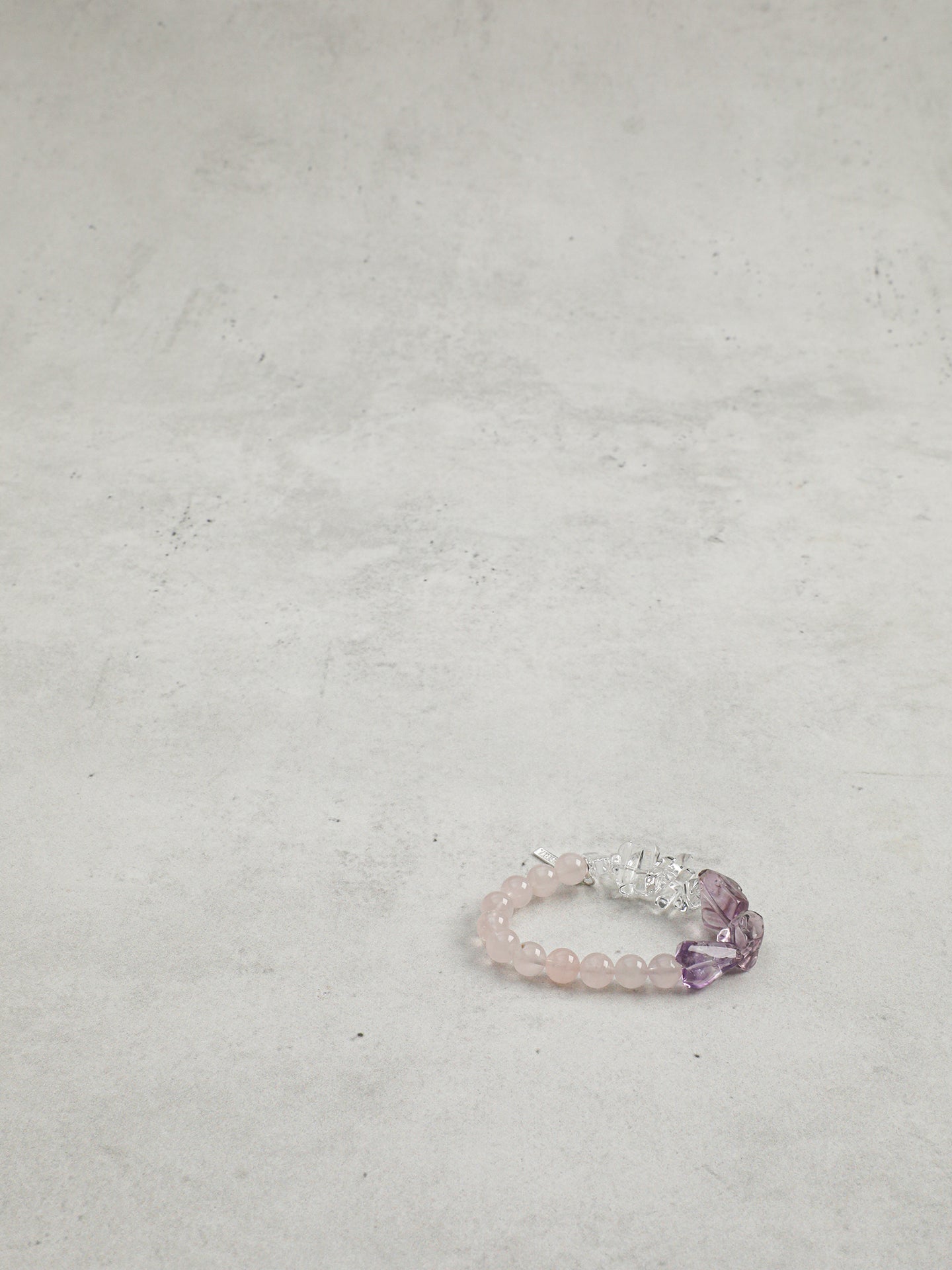 Amethyst & Rose Quartz Healing Crystal Bracelet