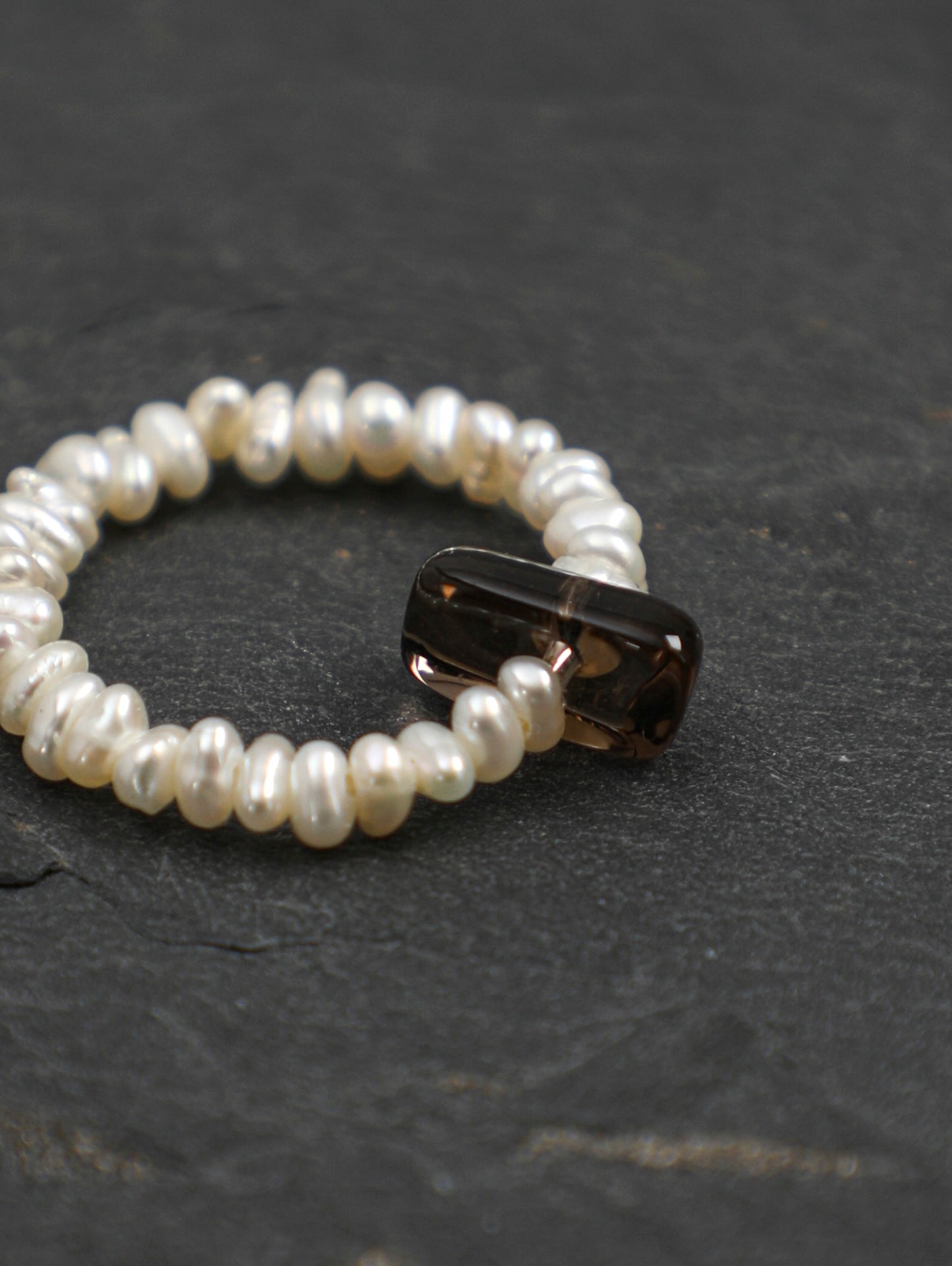 The Terre Smoky Quartz and Baroque Pearl Band
