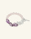 Amethyst & Rose Quartz Bracelet, front view
