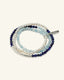 Aquamarine & Lapis Lazuli Wrap Bracelet, front view