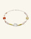 Baroque Pearl & Clear Quartz Necklace, front view