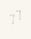 Baroque Pearl & Sterling Silver Earrings, front view