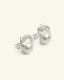 Big Baroque Pearl Stud Earrings, front view