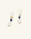 Pearl & Azurite Granite Earrings, front view