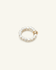 Citrine & Freshwater Pearl Ring, front view