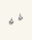 Grey Baroque Pearl Stud Earrings, front view