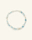 Clear Quartz & Aquamarine Necklace, front view