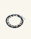 Lapis Lazuli & Black Tourmaline Wrap Bracelet, front view
