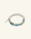 Pearl & Blue Calcite Bracelet, front view