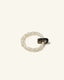 Smoky Quartz & Pearl Ring, front view