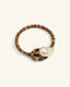 Wood Grain Stone & Pearl Bracelet, front view